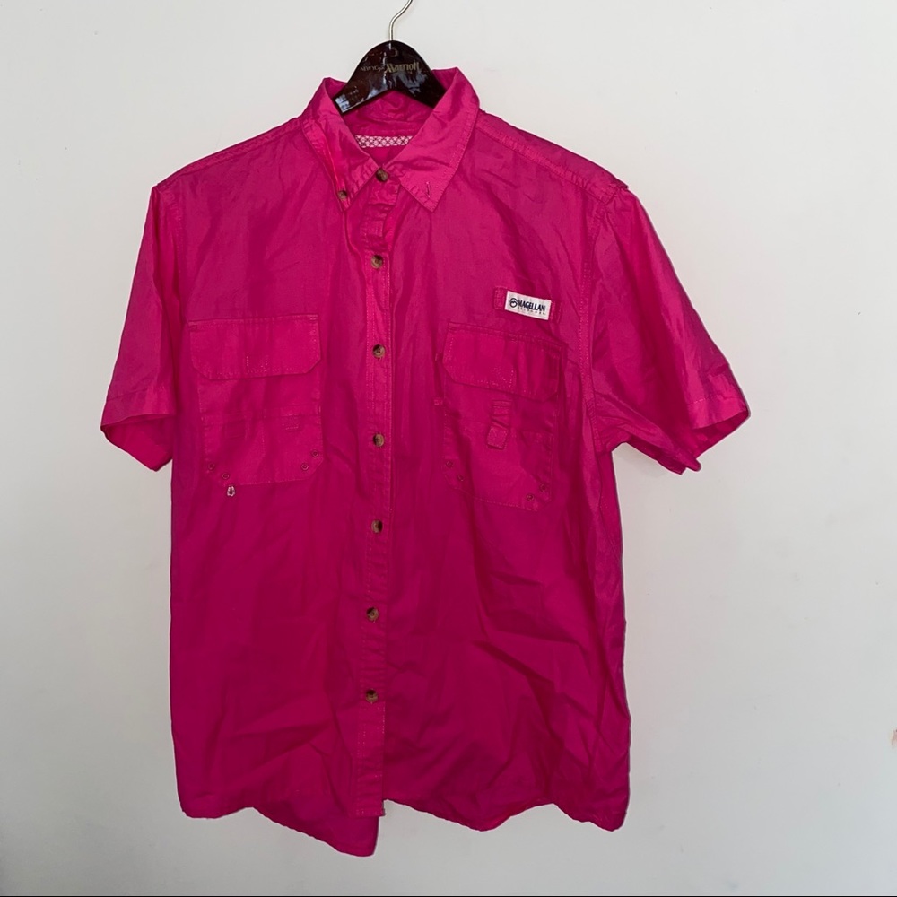 Magellan Pink Mag Wick Fish Gear Short Sleeved